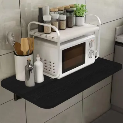 Immagine prodotto di Tavolo Salvaspazio da Muro a Ribalta 80x60 cm in MDF Nero