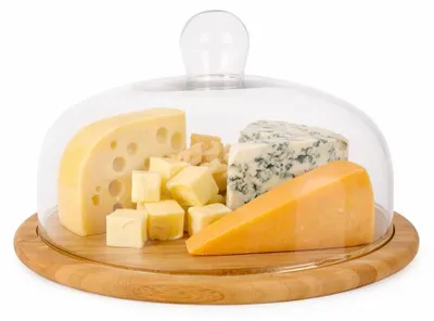 Käsesturz mit Bambusplatte, rund, 30 cm, FSC®