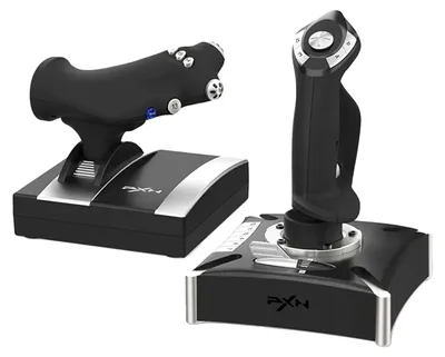 Produktbild von Flug-Joystick, USB-Verbindung, 4-Achsen-Präzision, 16 programmierbare Tasten, kompatibel mit Windows XP/7/8/10,
