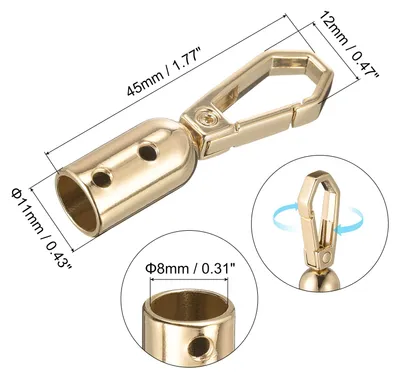 Produktbild von Endkappe fš¹r Kordel 8Stk. 0,43"/11mm Trommel Perlen Terminatoren Goldton