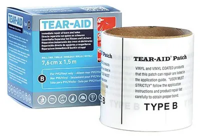 Produktbild von Tear-Aid Reparaturset Typ B Vinyl PVC 150x7,6 cm Transparent Rolle
