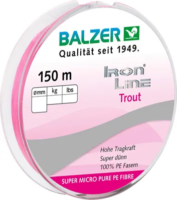 Obrázek produktu pro Balzer rybářský vlasec Iron Line (růžový, 150 m)