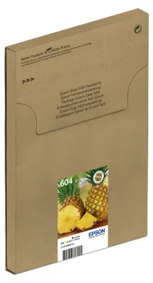 Obrázok produktu pre Epson Multipack 4-colours 604 EasyMail, Štandardná výťažnosť, Čierna, Azúrová, Purpurová, Žltá, 3,4 ml, 2,4 ml, 1 kusov, Viacnásobné balenie