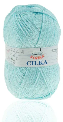 100g Strickgarn CILKA by VLNIKA Klassikgarn Strickwolle mit Schimmereffekt, türkis