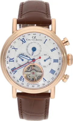 Produktbild von Carl von Zeyten Diersburg Uhr CVZ0088RWHS Automatik, Edelstahl, Leder, Limited Edition 005/100
