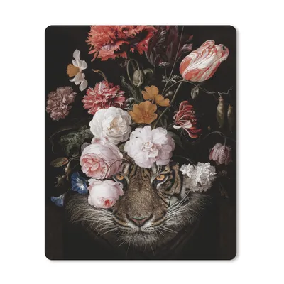 Produktbild von MuchoWow® Mauspad Mousepad Blumen - Jan Davidsz de Heem - Tiger - Gemälde - Stillleben - Alte Meister 30x40 cm - Mousepads - Maus Mat - Pad - Mausunterlage - Mausmatten