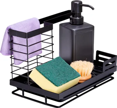 Produktbild von QUVIO Organizer- Küchenorganizer - Arbeitsplattenorganizer - Küchenorganizer - Küchenorganisator - Organizer - Küchenorganisator Metall - Arbeitsplattenorganisator Metall - Küchenorganisator schwarz - Arbeitsplattenorganisator schwarz - Metall - Schwarz