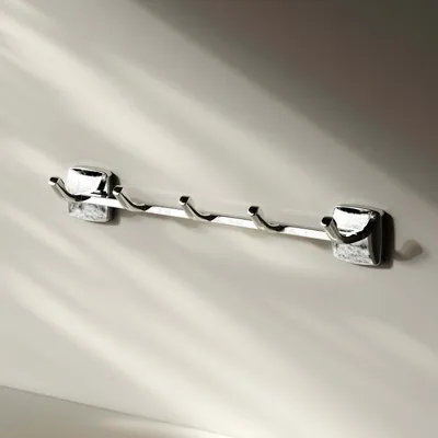 Produktbild von Duschhaken 5er set Badhaken Garderobenhaken Edelstahl Kleiderhaken Handtuchhaken Wandhaken Badetuchhaken ohne Bohren klebend, Chrom
