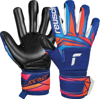 Obrázek produktu pro Brankářské rukavice Reusch Attrakt Infinity Evolution NC s prodyšnými síťovanými vložkami 4127 sharp blu/orng 10