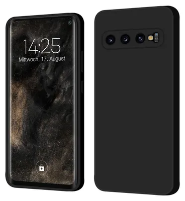 Produktbild von Hülle für Samsung Galaxy S10 Case Cover Bumper Smartphone Softgrip Schutzhülle Farbe: Schwarz