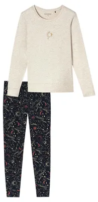 Produktbild von Schiesser Damen Schlafanzug lang 40 beige-mel. Stück