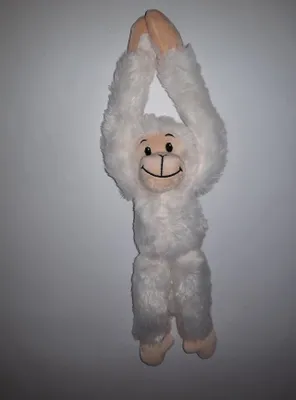 Produktbild von Plüschtier Affe 37 cm, weiß, Hängeaffe Affen Hängeaffen Kuscheltiere Stofftiere Klettband