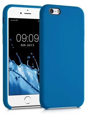 Produktbild von kwmobile Handyhülle für Apple iPhone 6 / 6S Hülle - Case Silikon - Kabelloses Laden - Schutzhülle Cover in Blue Reef