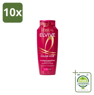 Productafbeelding van 10 x L'Oréal Paris Elvive Color Vive Shampoo voor gekleurd haar, 250 ml - Grote verpakking - 10 stuks