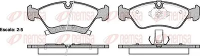 Produktbild von REMSA Bremsbeläge Satz Vorne Bremsklötze für OPEL Meriva A (X03) 1214.02