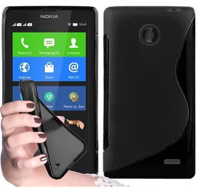 Immagine prodotto di Cadorabo custodia protettiva per Nokia X cover in nero custodia per cellulare TPU custodia in silicone