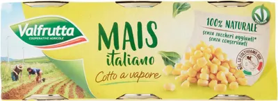 Produktbild von 4x Valfrutta Mais Dolce Italiano,Weicher und Natürlich süßer Italienischer Gedämpfter Mais,Dosen 3x160g + Italian Gourmet Polpa di Pomodoro 400g Dose