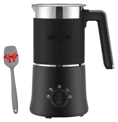 Produktbild von Milchschaumer – Elektrischer Milchschaumer – Milchaufschäumer – 5-in-1 – Warme und kalte Schaumfunktion – Heiße Schokoladenmaschine