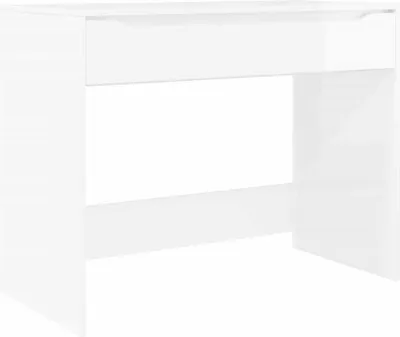 Produktbild von vidaXL Schreibtisch Hochglanz Weiß 100 x 50 x 78 cm Holzwerkstoff