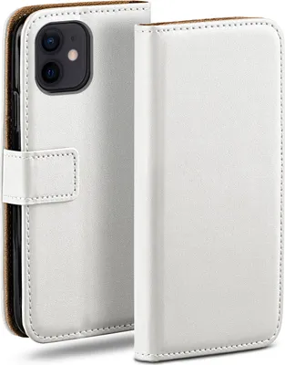 Produktbild von moex® Book Case kompatibel mit Apple iPhone 12 mini - Hülle 360 Grad klappbar, Weiß