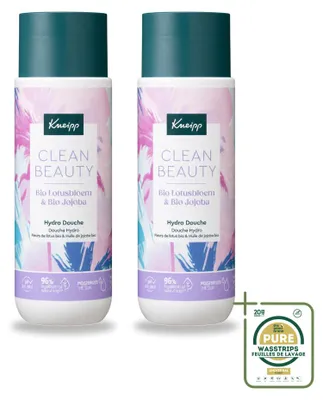 Imagen del producto de 2 unidades de gel de ducha Kneipp Clean Beauty, aroma de loto y jojoba, 200 ml cada uno. Paquete ahorro