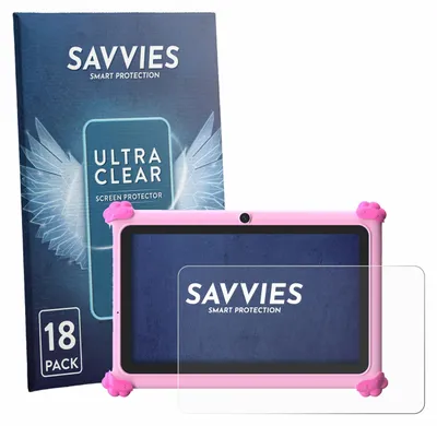 Produktbild von 18x Für Ascrecem KIDS710 7" Schutzfolie Savvies Displayschutz Display Schutz Folie Klar Transparent