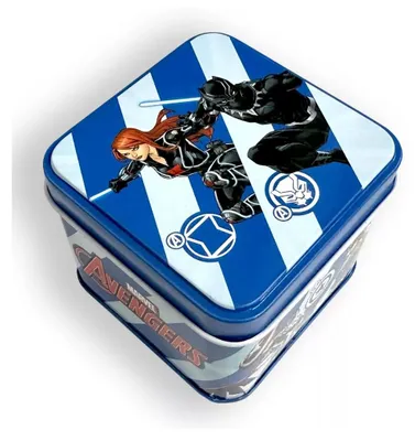 Obrázek produktu pro Avengers černá mini kovová krabička 7,5 cm