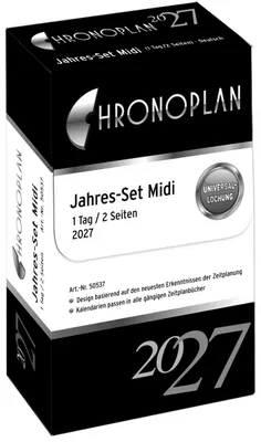 Produktbild von Chronoplan 50537, Jahresset, 2027, Midi, weiß