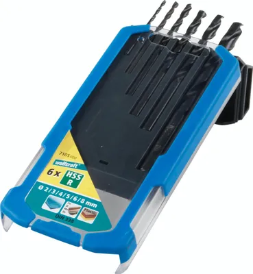 Produktbild von Wolfcraft Metallbohrer-Set HSS rollgewalzt Ø 2-8 mm 6-teilig Rundschaft