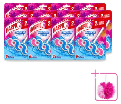 Produktbild von 12 x Harpic Active Fresh 6 WC-Stein - Tropische Blumen - Sparpackung - 12 Stücke