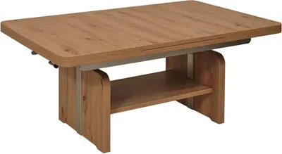 Produktbild von Funktionstisch ausziehbar Casta 130( 180) x 80 x 56-75 Couchtisch Wildeiche 16163