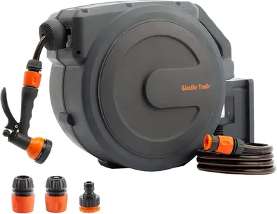 Obrázok produktu pre Automatický navijak na hadice – navijak na záhradné hadice – nástenný navijak – navíjací hadica – box na hadice – dĺžka 30 metrov