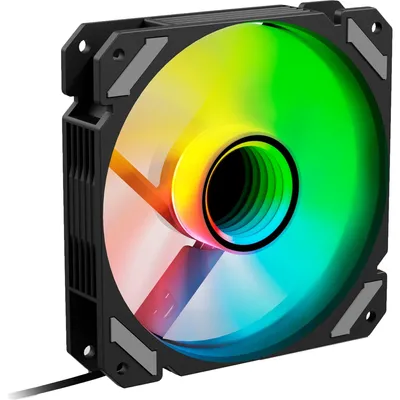 Zdjęcie produktu dla Sharkoon SHARK Mirror RGB PWM REVERSE, Wentylator, 12 cm, 500 RPM, 1500 RPM, 99,52 m³/h, Czarny
