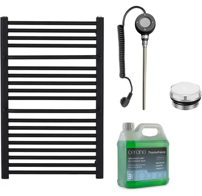 Obrázok produktu pre CERANO – Sada elektrických kúpeľňových radiátorov Antonio – WIFI – 300 W – matná čierna – 860 × 550 mm