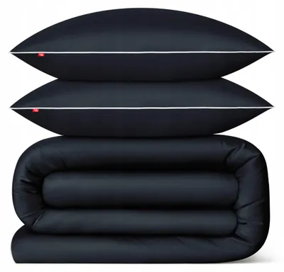 Produktbild von Softimi Satin Baumwolle Bettwäsche Set 200x220 Schwarz