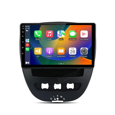 Obrázek produktu pro Autorádio pro Peugeot 107, Citroen C1, Toyota Aygo (2005-2014), systém Android 15, Carplay, 6+128G, Bluetooth, Wi-Fi, DAB+, ovládání z volantu, 8jádrový procesor, USB