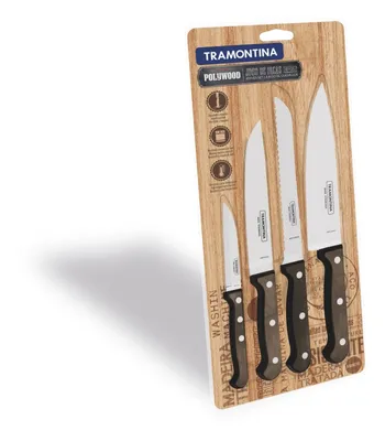 Imagen del producto de POLYWOOD, juego de 4 cuchillos, color madera