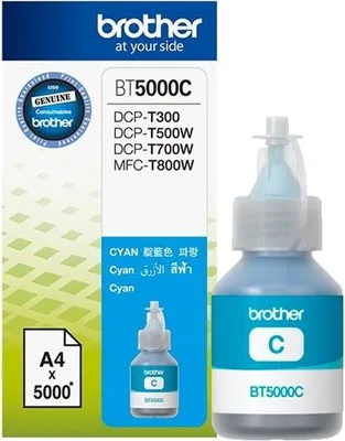 Produktbild von Brother BT5000C - Ultra High Yield - Cyan - original - Nachfülltinte - für Brother DCP-T220, T310, T420, T425, T510, T520, T525, T710, T720, MFC-T4500, T910, T920