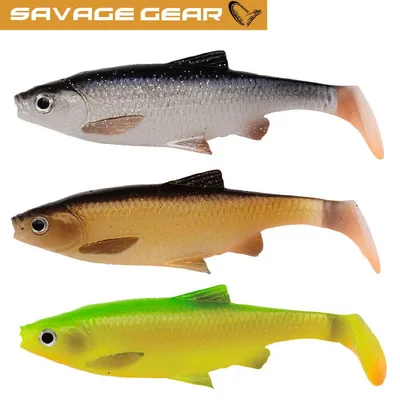 Produktbild von Savage Gear 3D Roach Paddletail - Gummifische, Farbe:Firetiger, Länge / Gewicht / Packungsinhalt:12.5cm / 22g / 2 Stück