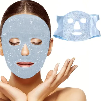 Produktbild von Wiederverwendbare Gesichtsmaske mit Gelperlen zur Linderung von Migräne und Schwellungen