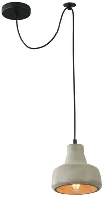 Immagine prodotto di Lampada a sospensione Casa Padrino, design moderno, colore grigio, diametro 16,5 cm, altezza 15 cm, con paralume in cemento