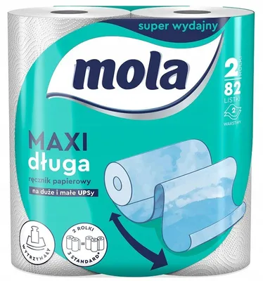 Produktbild von Mola MAXI DŁUGA Küchenrolle 2 Rollen universell ergiebig