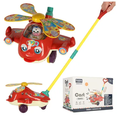 Obrázek produktu pro Letadlo vrtulníku push stick se zvukem