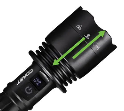 Produktbild von Coast LED Taschenlampe 800 lm, wiederaufladbar per Micro-USB, 200 m Leuchtweite, Aluminiumgehäuse,