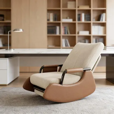 Produktbild von Gemütlicher Lesesessel, moderner Loungesessel mit weicher Polsterung und gepolsterter Sitzfläche für Wohnzimmer, Schlafzimmer und Büro