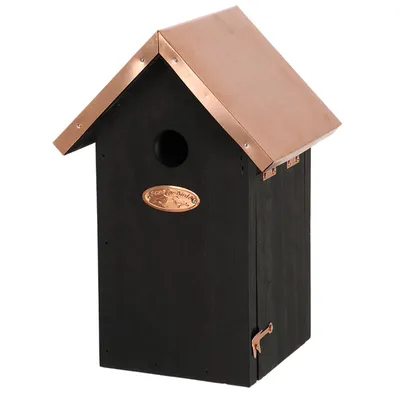 Produktbild von Esschert Design Nistkasten Blaumeise Schwarz mit Kupferdach - 100 %  Holz