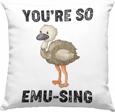 Produktbild von Trendation - Deko-Kissen mit Füllung 40x40 You're So Emu-Sing Liebe Valentinstag Geschenk für Sie Ihn Wortspiel Geschenkidee Spruch Beste Freundin (Rosa)