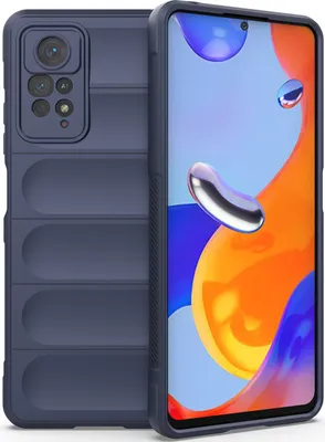 Produktbild von Redmi Note 11 Pro Hülle, Weich TPU Silikon Stossfest Anti-rutsch Schutzhülle für Xiaomi Redmi Note 11 Pro 5G/4G Dunkelblau