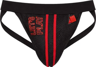 Immagine prodotto di Barcode Berlin - Intimo da Uomo Sospensorio - Jock Let'S Play Black-Red - 1x Taglia XL