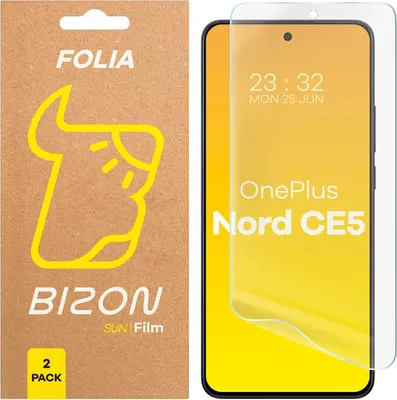 Produktbild von 2x Matte Folie für OnePlus Nord CE5 5G, Bizon Glass Film Sun Duo